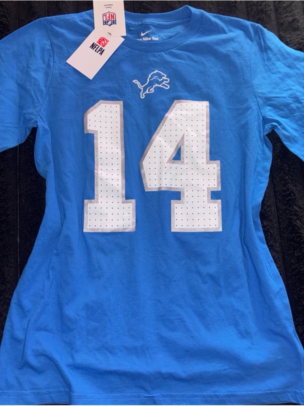 NWT Nike Kids Blue Detroit Lions #14 Short-Sleeve Tee